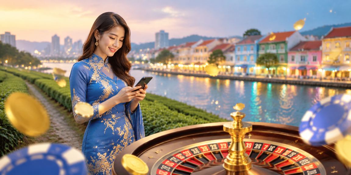 Permainan roulette kasino langsung dengan dealer wanita berbaju kurung di Penang rdr1